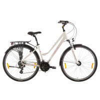 Rower trekkingowy Tabou Kinetic 2.0 PLUS W 2024 - biało-różowy, Kolor biało-różowy, Rozmiar ramy 17"