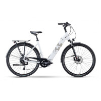 Rower miejski elektryczny Husqvarna Gran City 1 Wave - biały, Kolor biały, Rozmiar ramy M