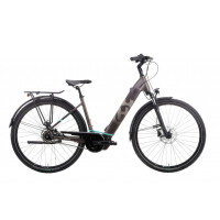 Rower miejski elektryczny Husqvarna Gran City 2 Nexus CB Wave - srebrny, Kolor srebrny, Rozmiar ramy S