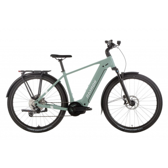 Rower trekkingowy elektryczny R Raymon Tahona Pro Diamond 2025 - zielony, Kolor zielony, Rozmiar ramy M