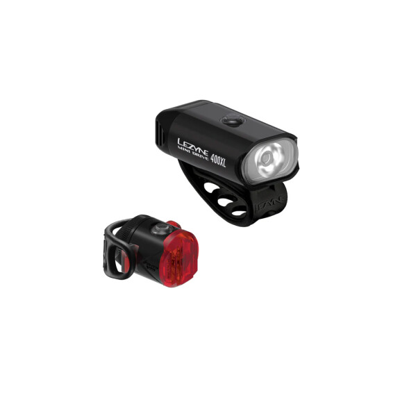 Zestaw lampek rowerowych LEZYNE Mini Drive 400 / Femto Drive USB