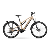 Rower trekkingowy elektryczny R-Raymon Crossray Ultra - beżowy, Kolor beżowy, Rozmiar ramy M