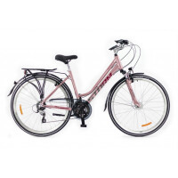 Rower trekkingowy Storm Marathon 4.0 Lady, Kolor różowy, Rozmiar ramy 19"