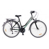Rower trekkingowy Storm Marathon 6.0 Lady - czarny-srebrny, Kolor czarny-srebrny, Rozmiar ramy 17"