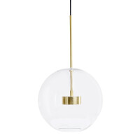 Lampa wisząca CAPRI złota - 60 LED, aluminium, szkło