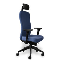 Fotel Forte ergonomiczny F24 HR z zagłówkiem 24/7 dzianina