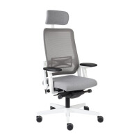 Fotel ergonomiczny Xilium mesh white chrome