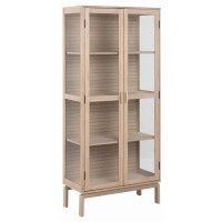 Witryna Linley 80 cm przeszklona - dąb bielony