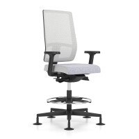 Fotel z podnóżkiem X-Line Counter Mesh, ring, stopki