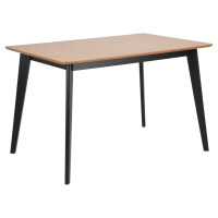 Stół ROXBY prostokąt 120x80 dąb/czarny
