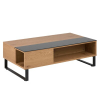 Stolik kawowy AZALEA 110x60 czarne szkło