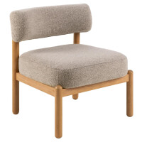 Fotel designerski Burley beżowy/naturalny