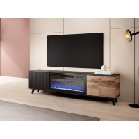 Stolik RTV Random RTV-K z kominkiem 180 cm
