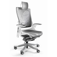 Fotel ergonomiczny WAU 2 biały stelaż Elastomer szary