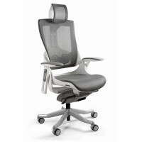 Fotel ergonomiczny WAU 2 biały stelaż z siatką