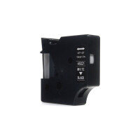Zgodny z taśmy Dymo D1 45021 S0720610 nadruk biały na czarnym tle 12mm