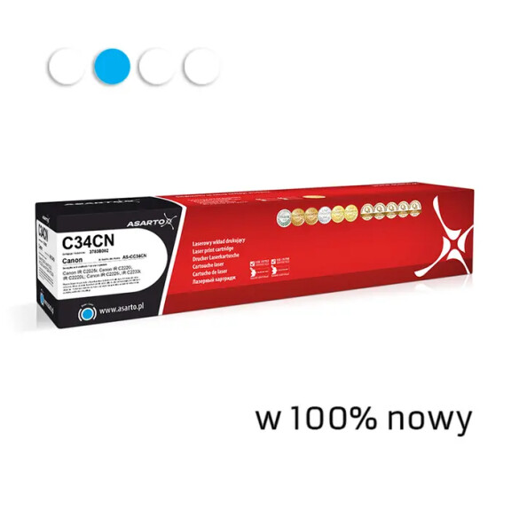 Zgodny z Canon C-EXV34 3783B002 toner cyan marki Asarto