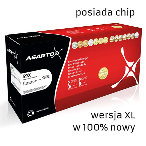 Zgodny z HP 59X CF259X toner marki Asarto + chip