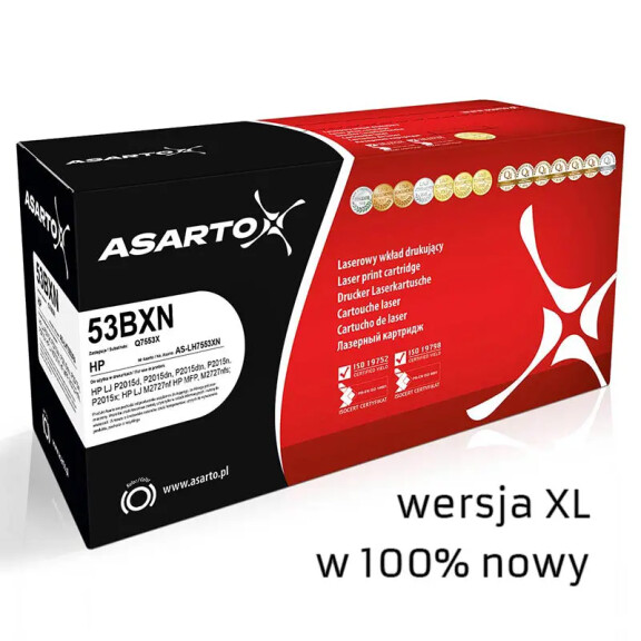 Zgodny z HP 53X Q7553X toner marki Asarto