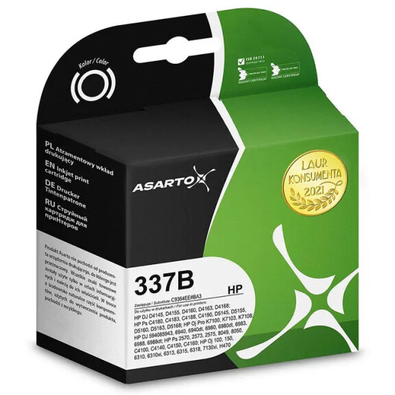 Zgodny z HP 337 C9364EE tusz czarny marki Asarto