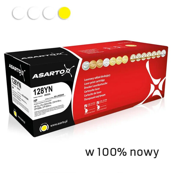 Zgodny z HP 128A CE322A toner żółty marki Asarto