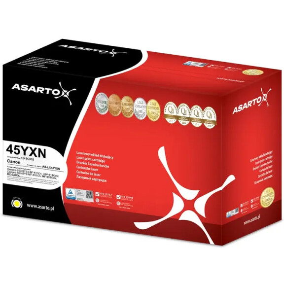 Zgodny z Canon 045H Y 1243C002 toner żółty XL marki Asarto