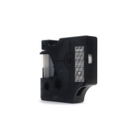 Zgodny z taśmy Dymo D1 43620 nadruk biały na przezroczystym tle 6mm x 