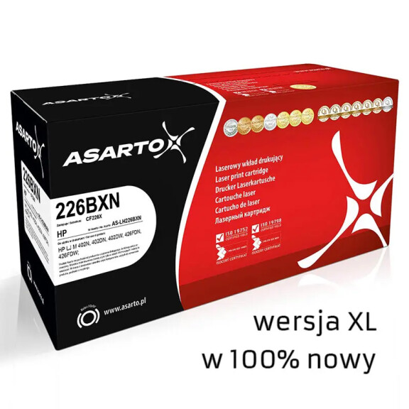 Zgodny z HP 26X CF226X toner marki Asarto