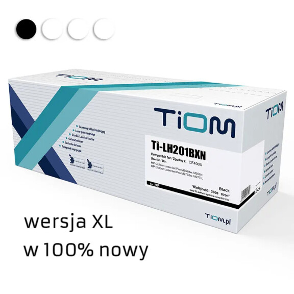Zgodny z HP 201X CF400X toner czarny XL marki TiOM