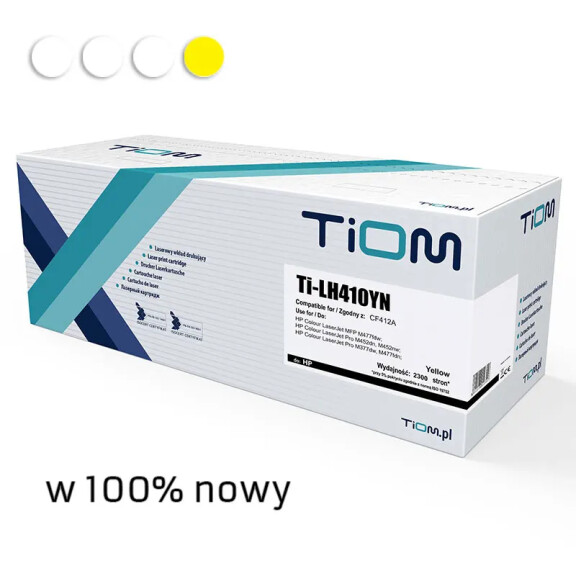 Zgodny z HP 410A CF412A toner żółty marki TiOM