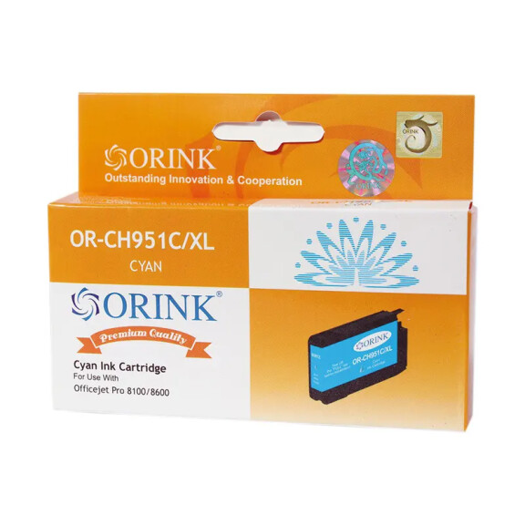 Zgodny z HP 951 XL CN046AE tusz cyan marki Orink