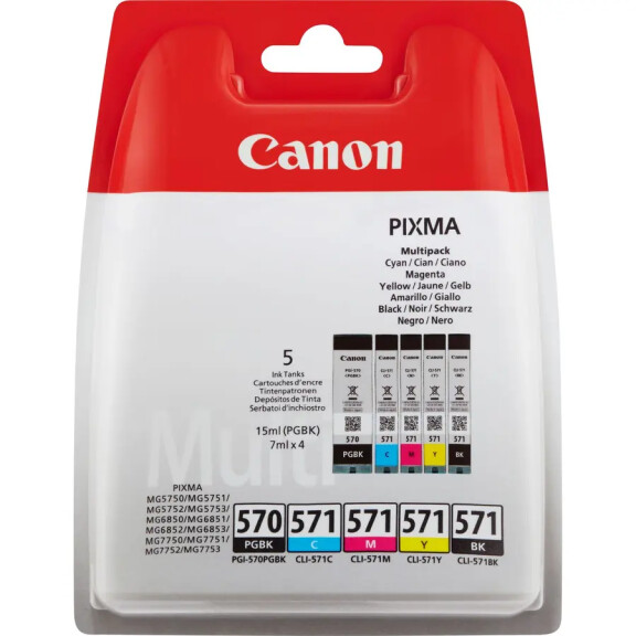 Canon 0372C004 Multipack PGI-570 + CLI-571 BK/C/M/Y 5 tuszy oryginalny