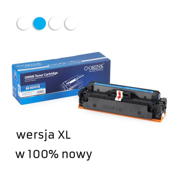 Zgodny z HP 410X CF411X toner cyan marki Orink