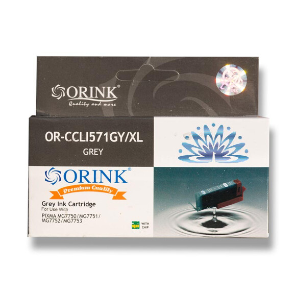Zgodny z Canon CLI-571GY XL tusz szary marki Orink