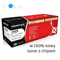 Zgodny z HP 216A W2411A toner cyan marki Asarto + chip