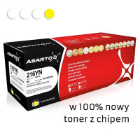 Zgodny z HP 216A W2412A toner żółty marki Asarto + chip