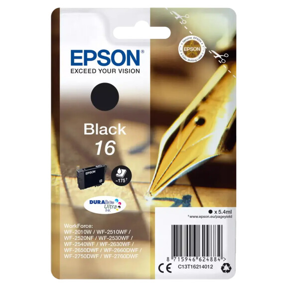 Epson 16 T1621 tusz czarny oryginalny