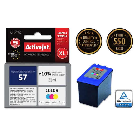 Zgodny z HP 57 C6657AE tusz 3-kolorowy marki ActiveJet