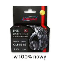 Zgodny z Canon CLI-551BK XL tusz czarny marki JetWorld