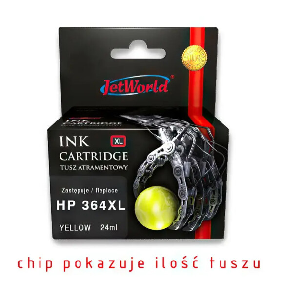Zgodny z HP 364 XL CB325EE tusz żółty marki JetWorld