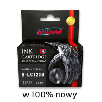 Zgodny z Brother LC123BK tusz czarny marki JetWorld