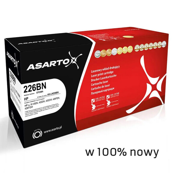 Zgodny z HP 26A CF226A toner marki Asarto