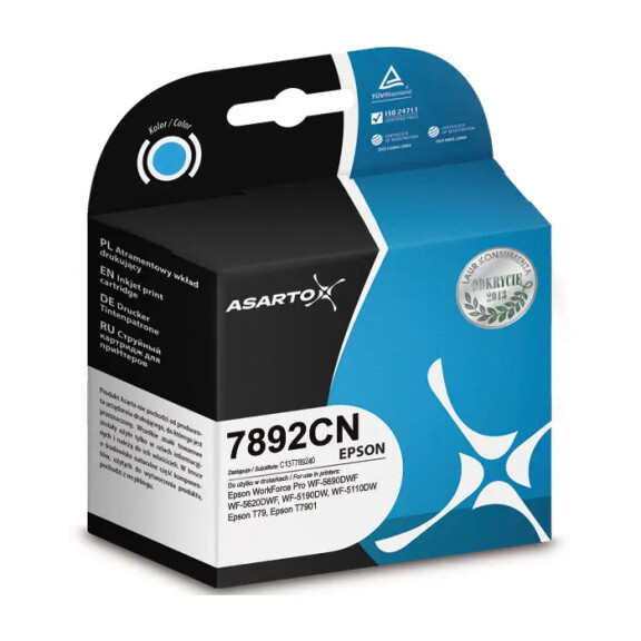 Zgodny z Epson T7892 tusz cyan XXL marki Asarto