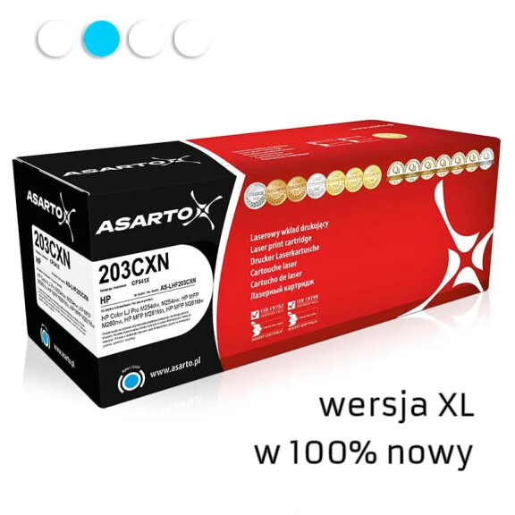 Zgodny z HP 203X CF541X toner cyan XL marki Asarto