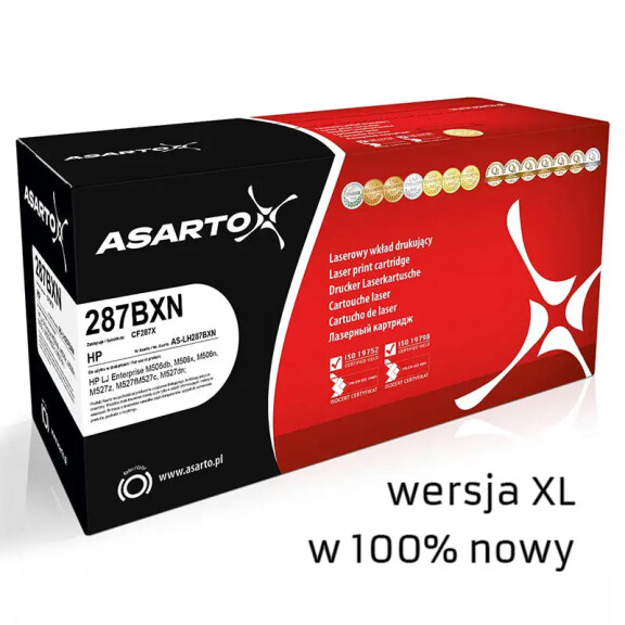 Zgodny z HP 87X CF287X toner marki Asarto