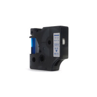 Zgodny z taśmy Dymo D1 43614 nadruk niebieski na białym tle 6mm x 7m
