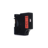 Zgodny z taśmy Dymo D1 43617 nadruk czarny na czerwonym tle 6mm x 7m