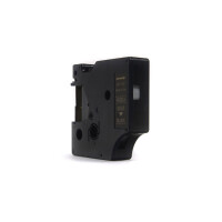 Zgodny z taśmy Dymo D1 40924 nadruk złoty na czarnym tle 9mm x 7m