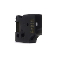 Zgodny z taśmy Dymo D1 45814 nadruk złoty na czarnym tle 19mm x 7m