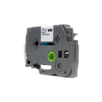 Zgodny z taśmy Brother TZe-931 nadruk czarny na srebrnym tle 12mm x 8m